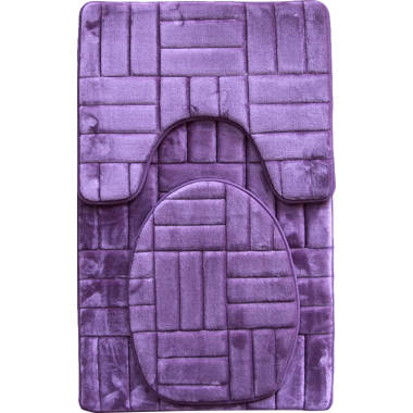 Dark purple bathroom rugs and towels hot sale